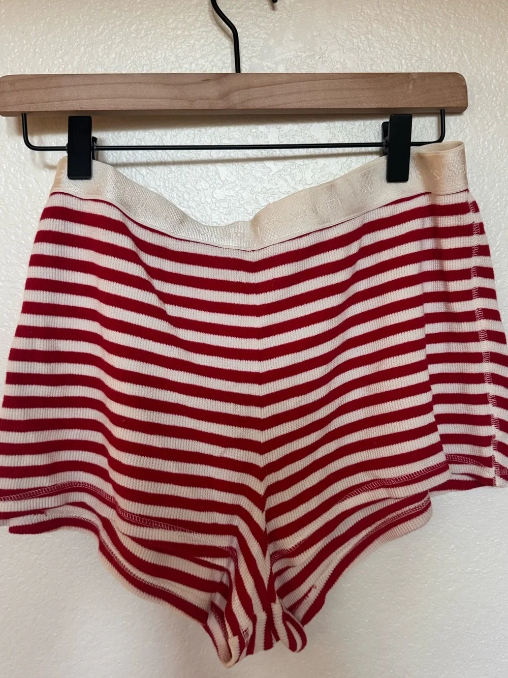Victoria's Secret Red & White Striped Pajama Set